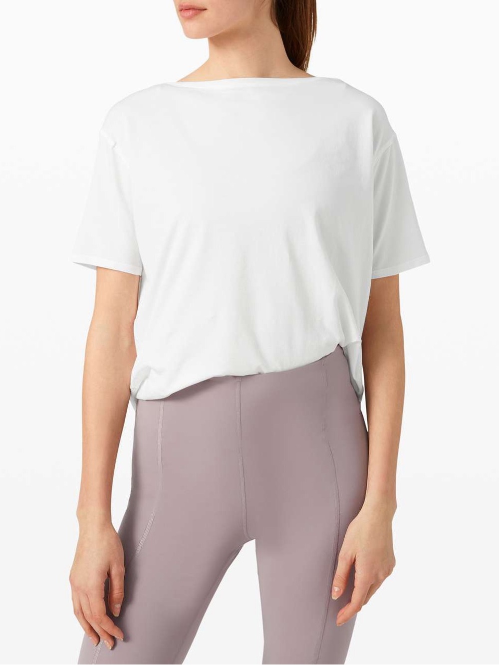Lululemon Back In Action Short Sleeve White - Size 6